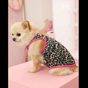$5 Bundle 🆕 Pink Lined Leopard Print Pet Outfit